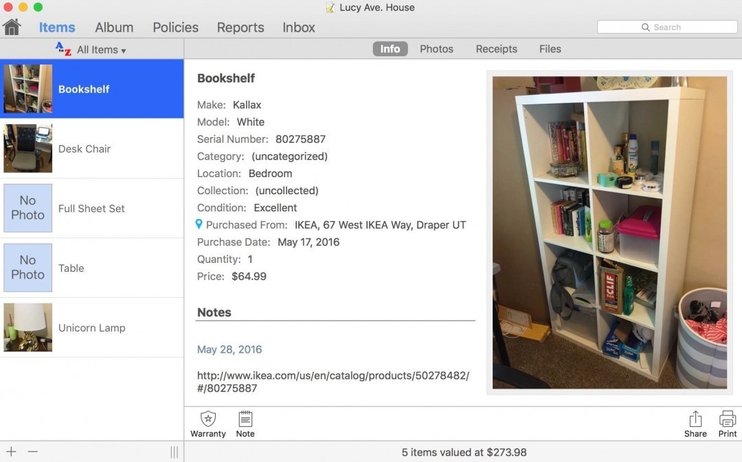 Home Inventory App For Mac